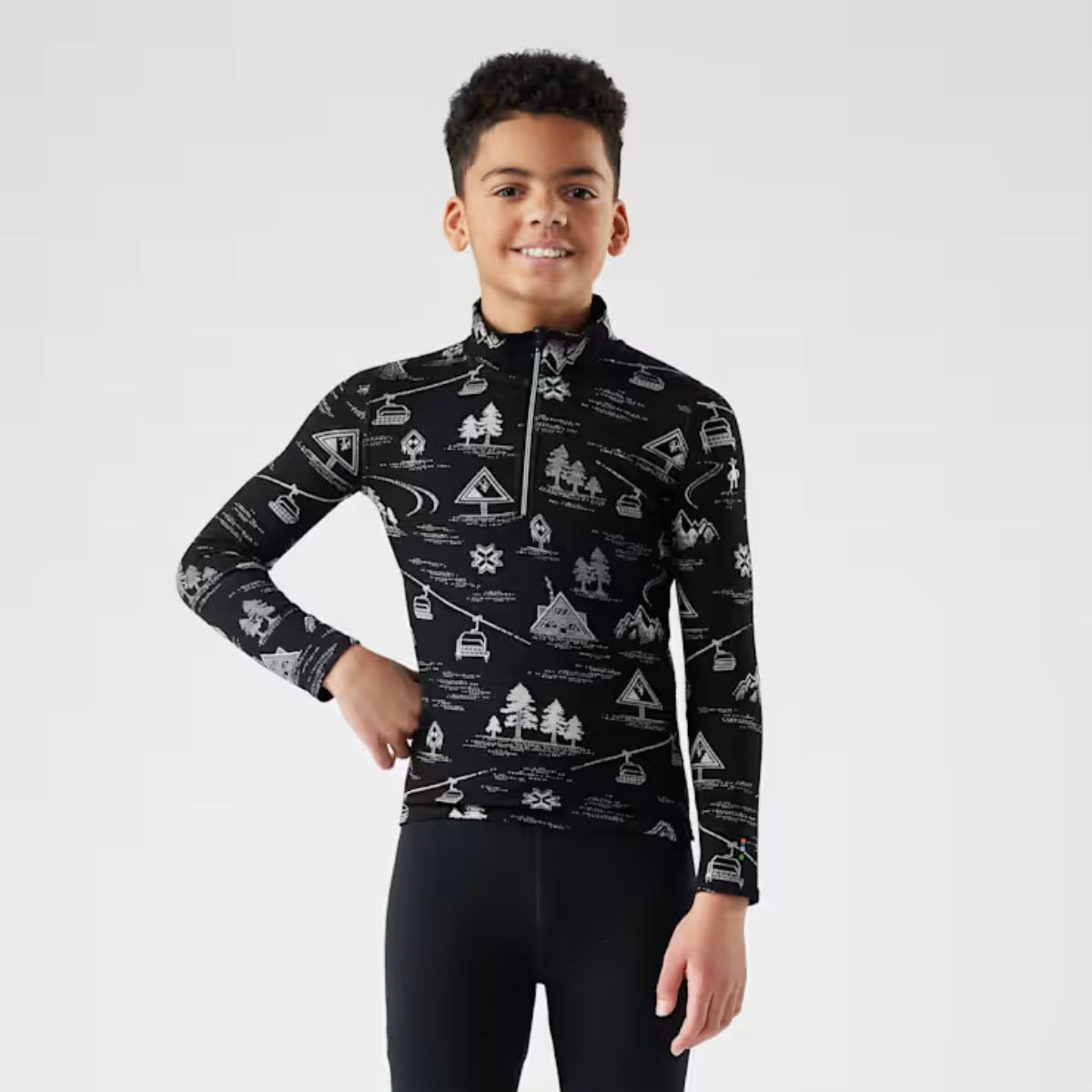 Smartwool Kids' Classic Thermal Merino Base Layer 1/4 Zip