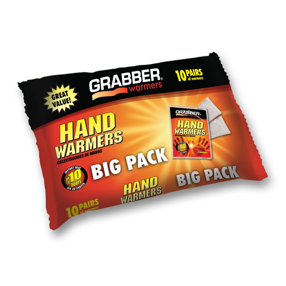 Grabber Hand Warmer 10 Pair Value Pack