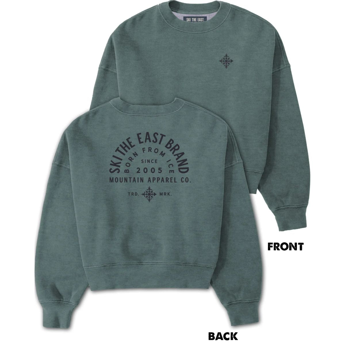 Ski the East Women’s Rooted Crop Crew Sweatshirt