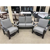 Telescope Casual Furniture Leeward Cushion Loveseat & Swivel Rockers