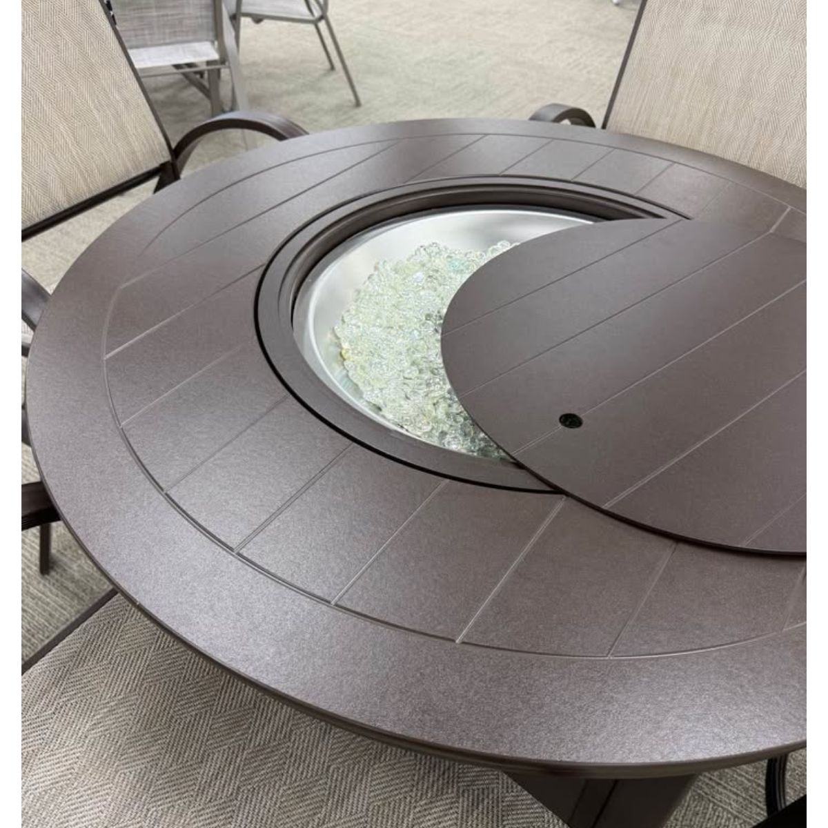 Telescope Casual Furniture Aruba Bar Height Fire Table Set