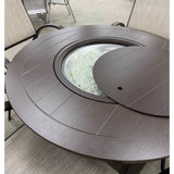 Telescope Casual Furniture Aruba Bar Height Fire Table Set