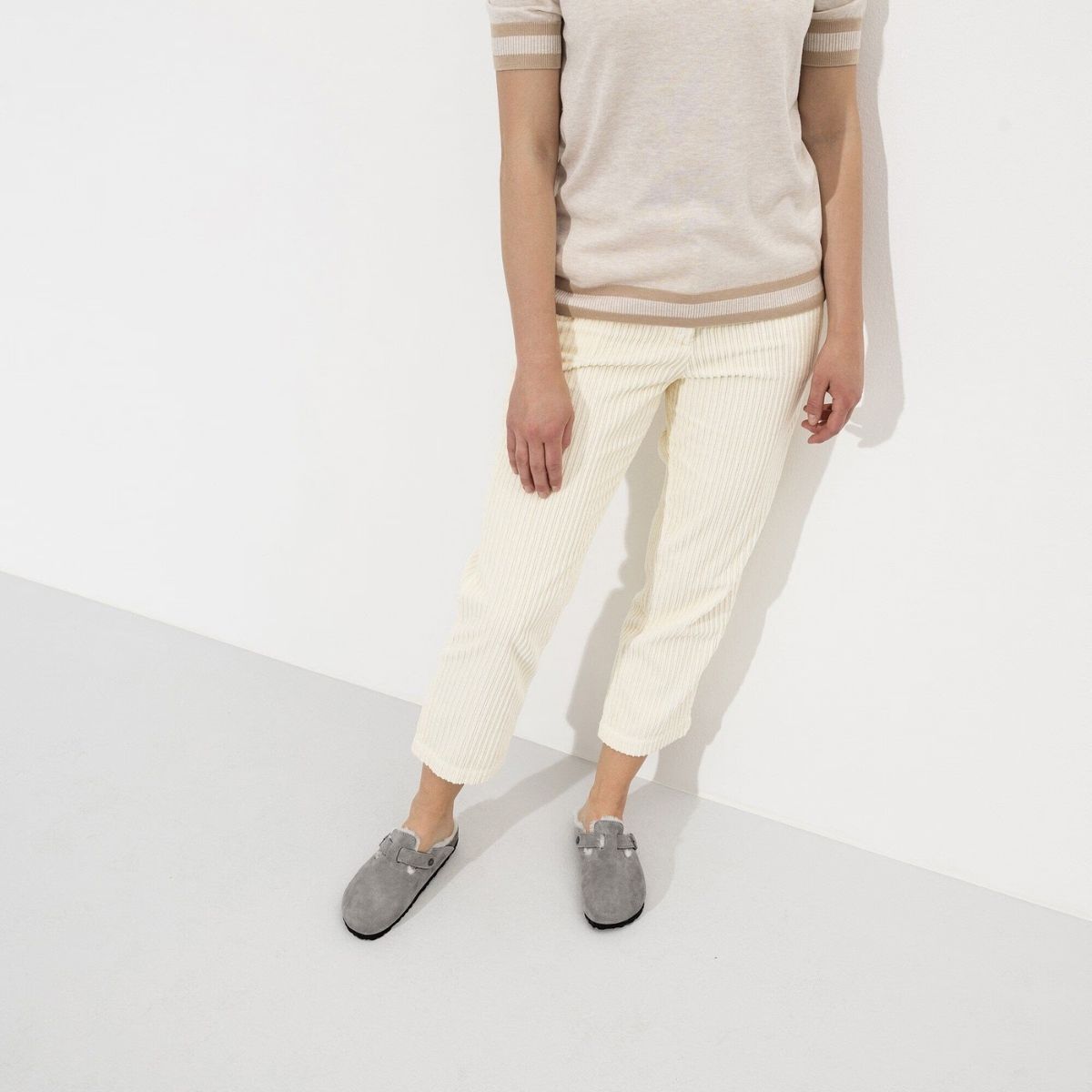 Birkenstock Boston Shearling Suede Leather