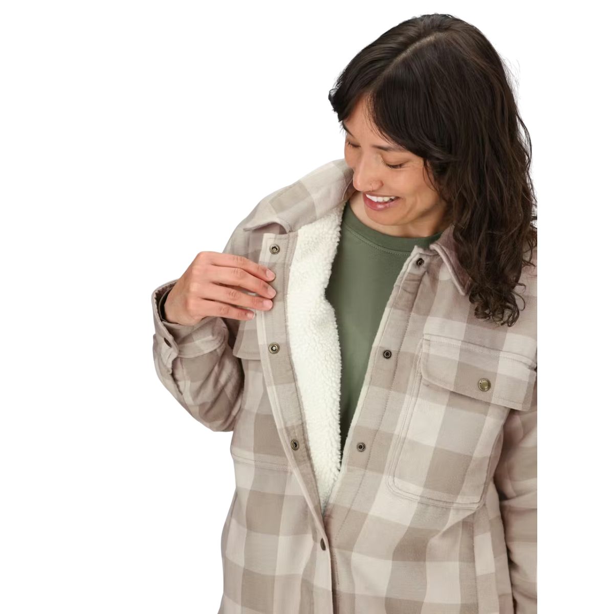 Marmot Women's Ridgefield Sherpa-Lined Flannel Shirt Jacket
